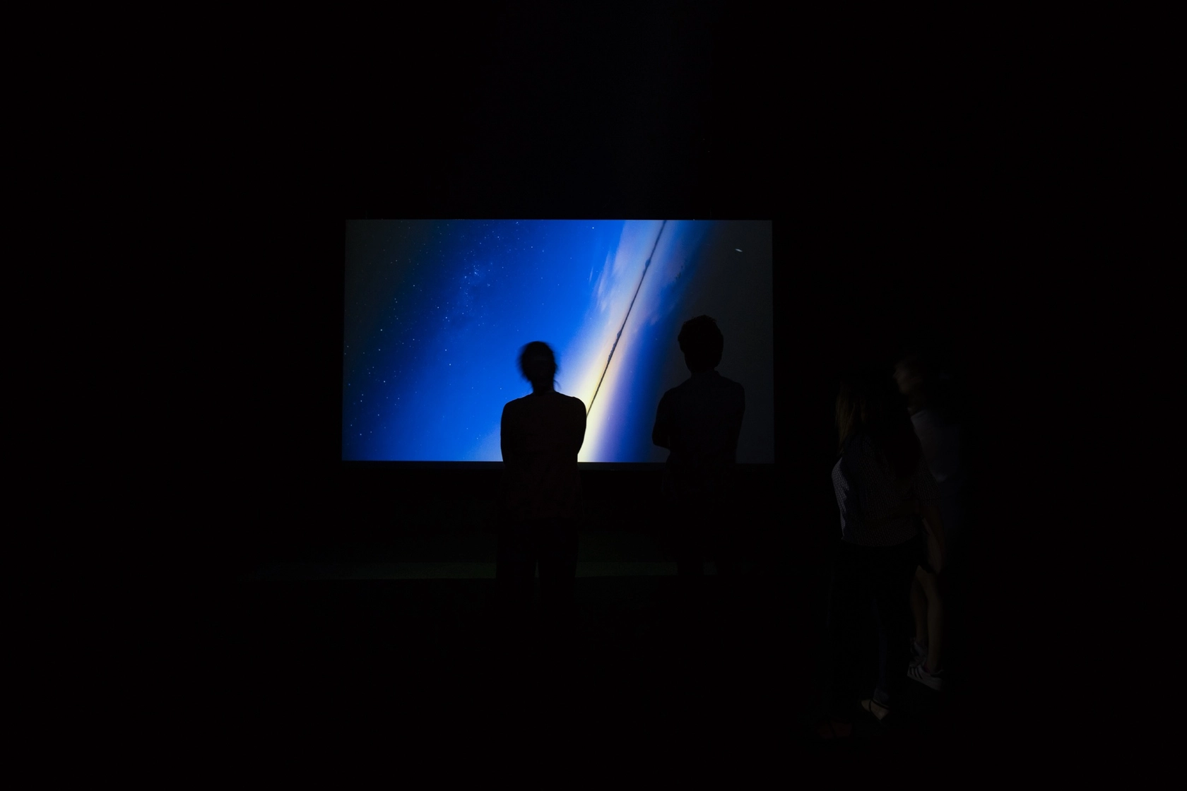 Event Horizon 270 light years, 2016 Two-channel video loop (color, silent) Photo © Andrea Rossetti