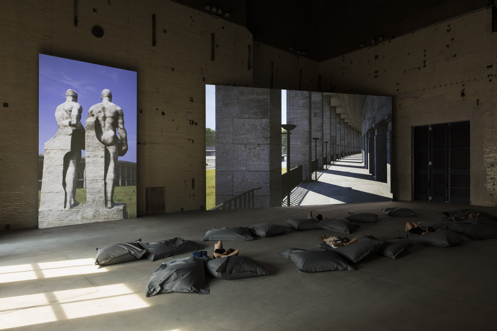 Olympia (The Real-Time Disintegration into Ruins of the Berlin Olympic Stadium over the Course of a Thousand Years), 2016 Two-channel...