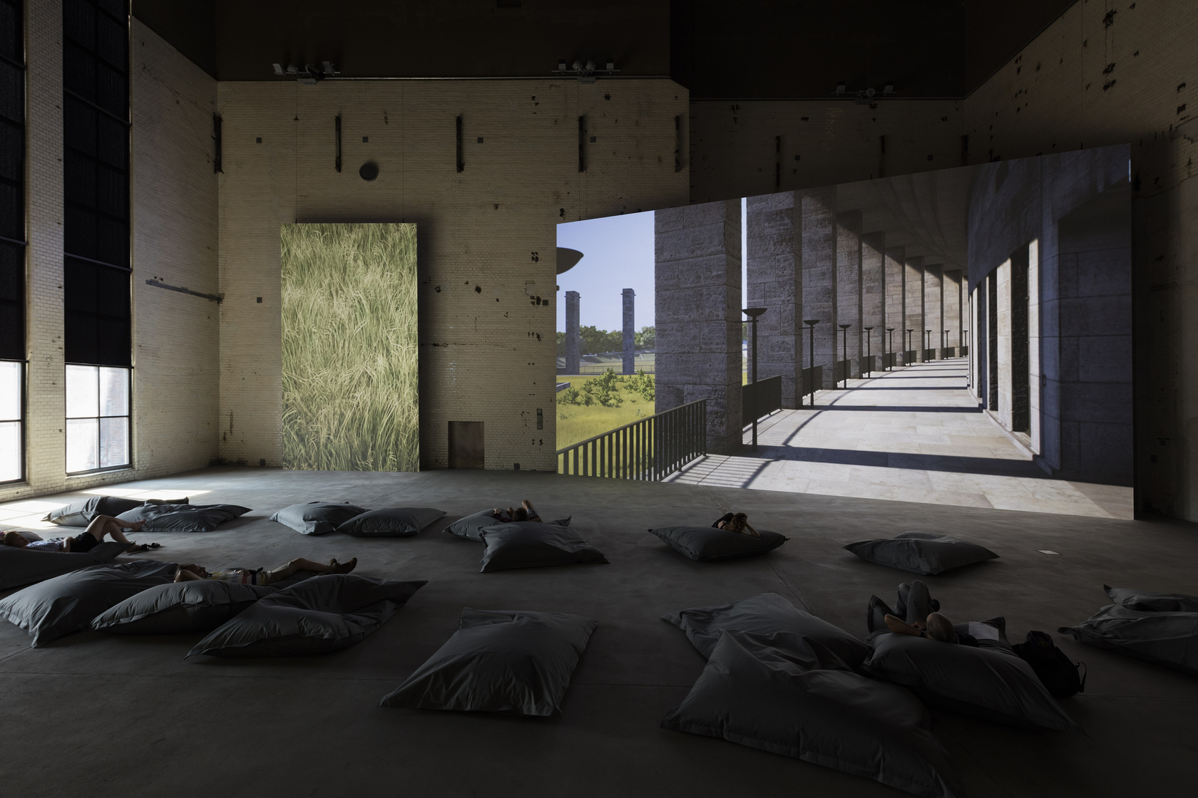 Olympia (The Real-Time Disintegration into Ruins of the Berlin Olympic Stadium over the Course of a Thousand Years), 2016 Two-channel...