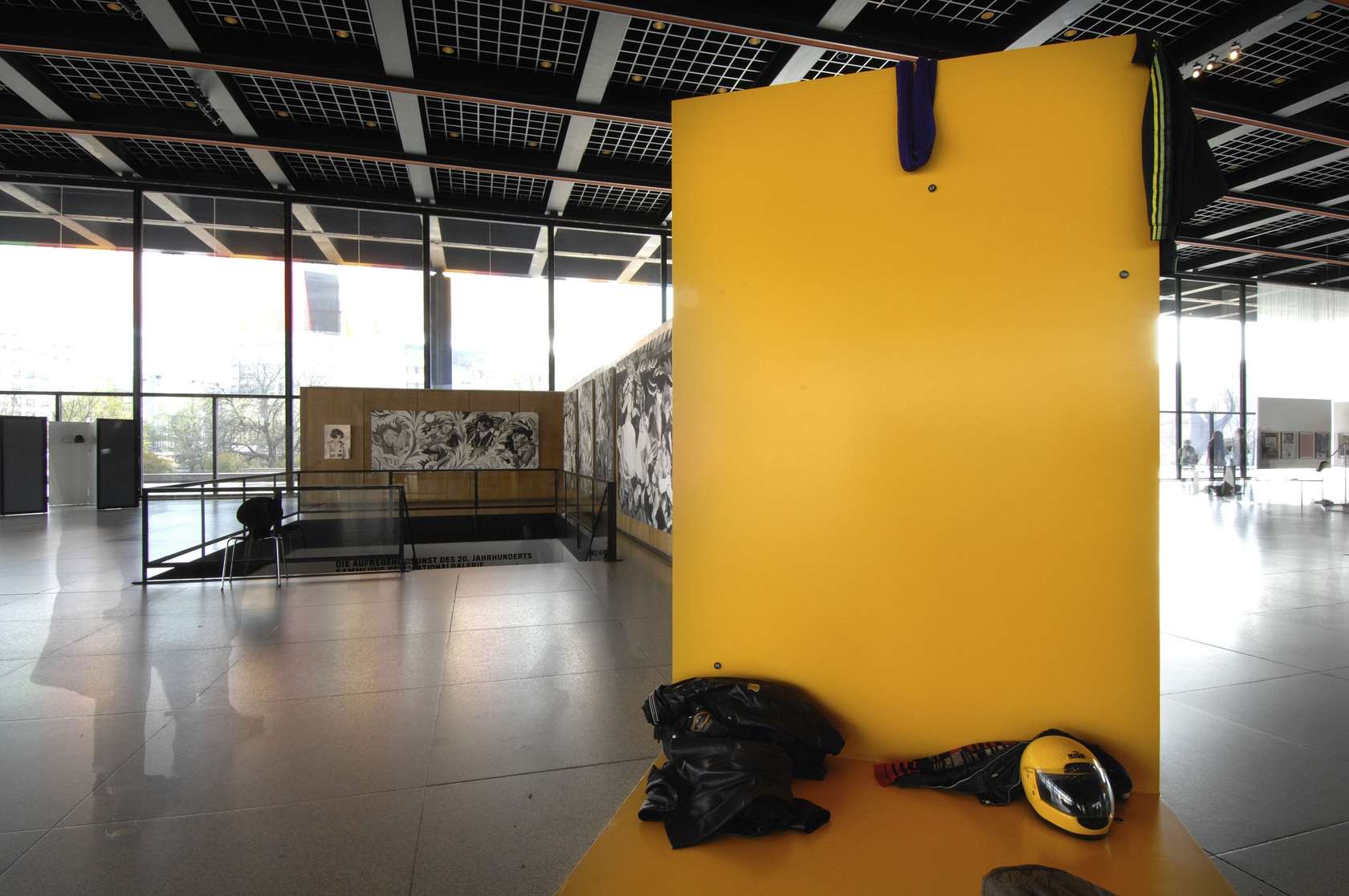 Items in care of items, 2008 3 mm metal sheets, 15 mm steel profiles, painting: RAL 3001 (signalgelb), 70 numbered...