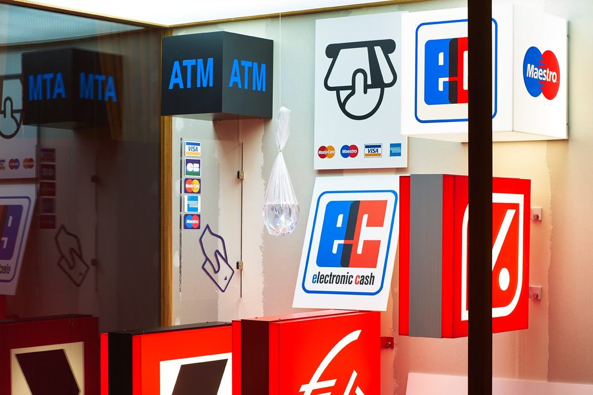 Forecast, 2015 Mixed media in wood and plexiglas vitrine with interior lighting A frequent sight in the global urban landscape,...