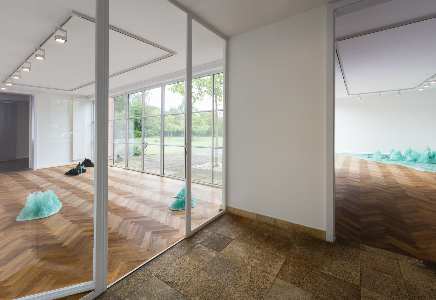 From left to right: Vulkankrater, 2012 Studio 10, 2014 Studio 3, 2014 Vulkan, 2012 All of the above works: Glass,...