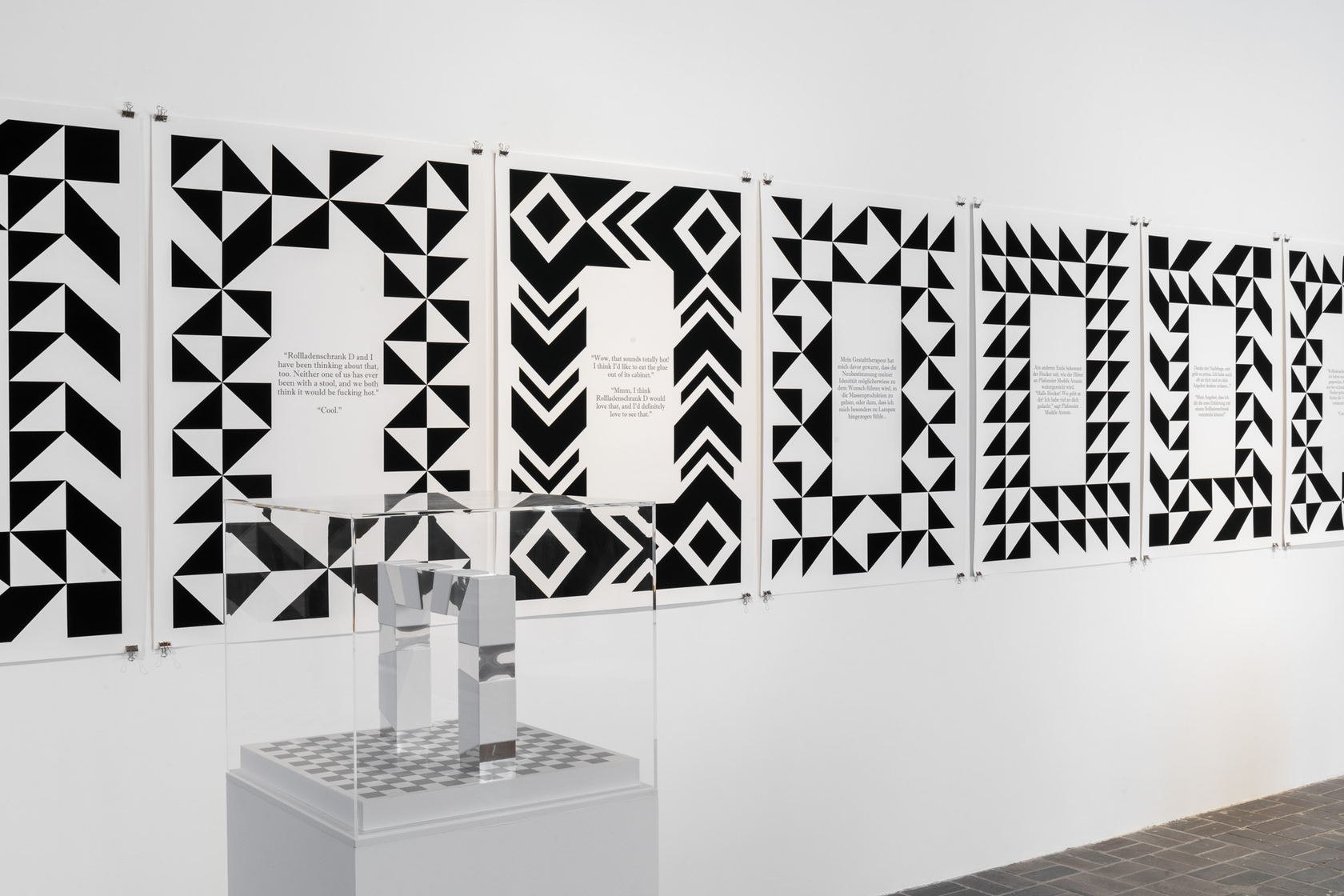 Liam Gillick The Liberation of the Stool, 2018 Inkjet print on paper Each A0: 118,9 cm x 84,1 cm Exhibition...