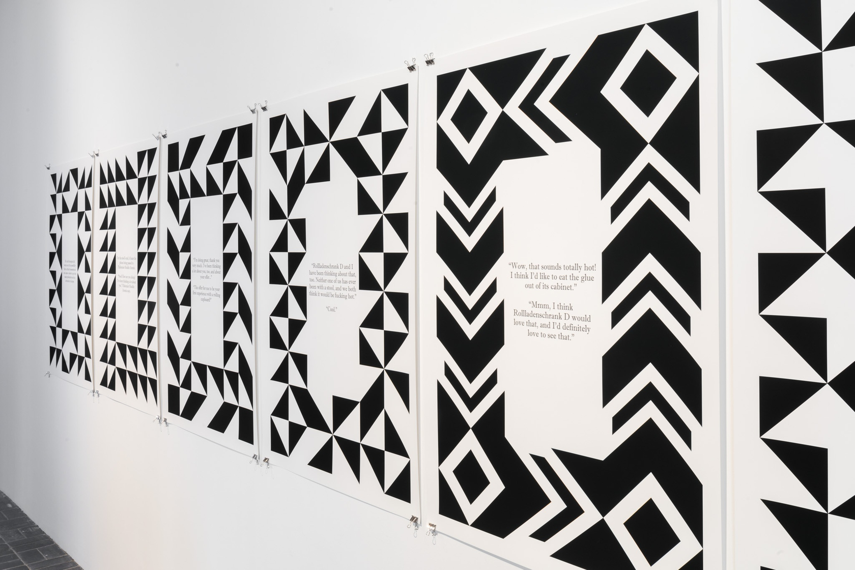 Liam Gillick The Liberation of the Stool, 2018 Inkjet print on paper Each A0: 118,9 cm x 84,1 cm Exhibition...