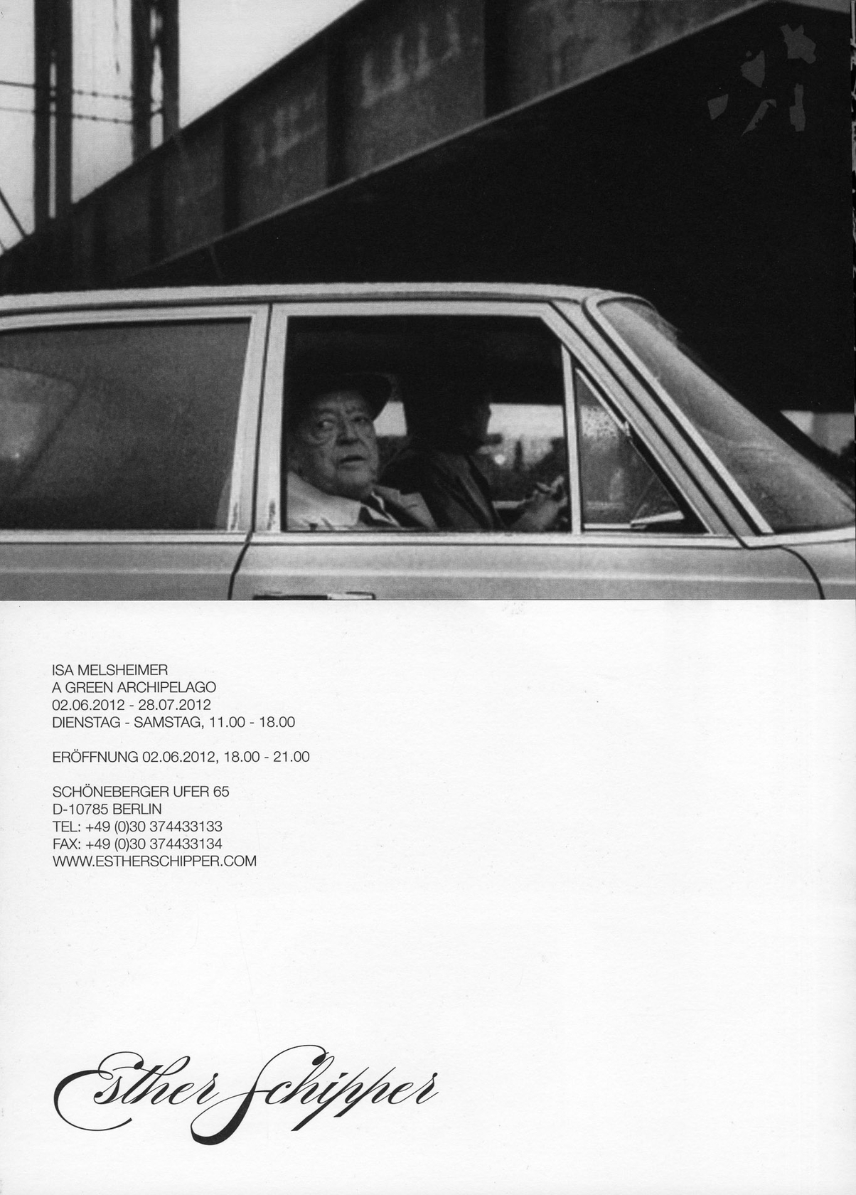 Original exhibition invitation (recto / verso)