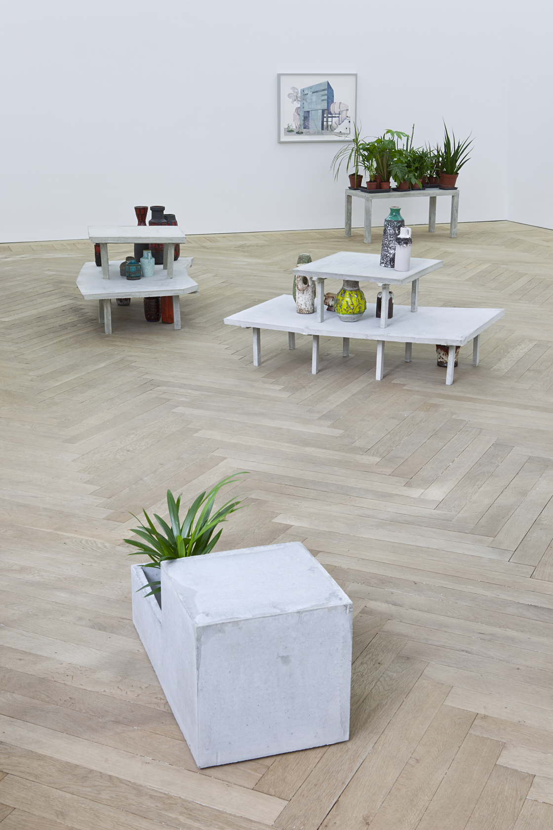 Ungers, 2012 (front) Fibrous grit, reinforced concrete Frei Otto / westliches Haus, 2012 (center, left) Frei Otto / östliches Haus,...