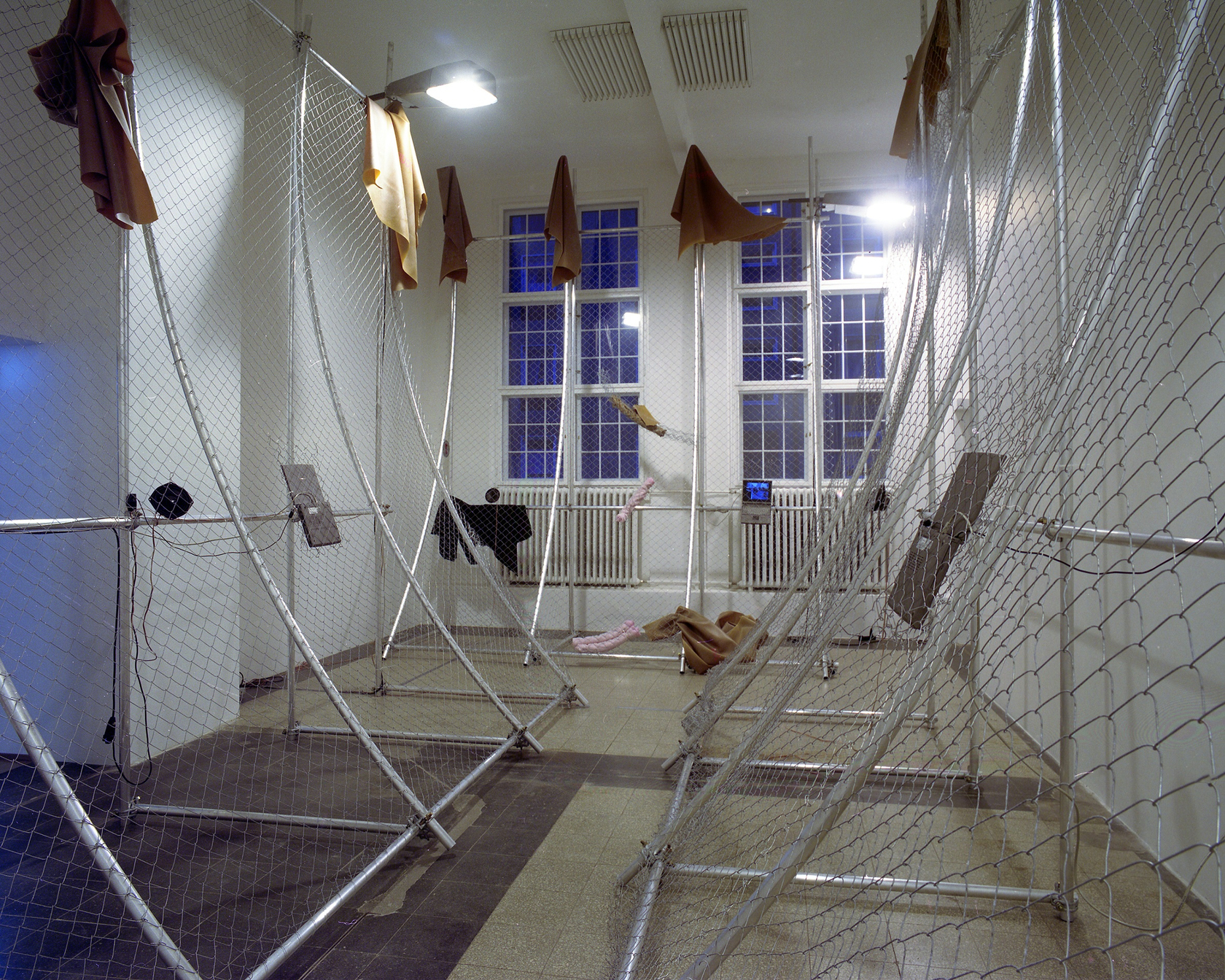 Julia Scher, Security By Julia XLVI, 2002. Exhibition view: Security by Julia XLVI, Schipper & Krome, Berlin, 2002. Photo &copy;...