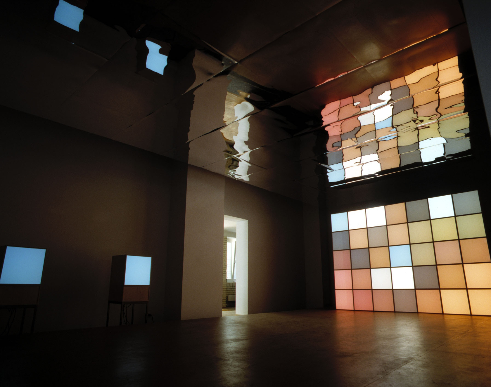 Exhibition view: Macro World: One Hour3and Canned, Schipper & Krome, Berlin, 2002 Photo &copy; Howard Sheronas