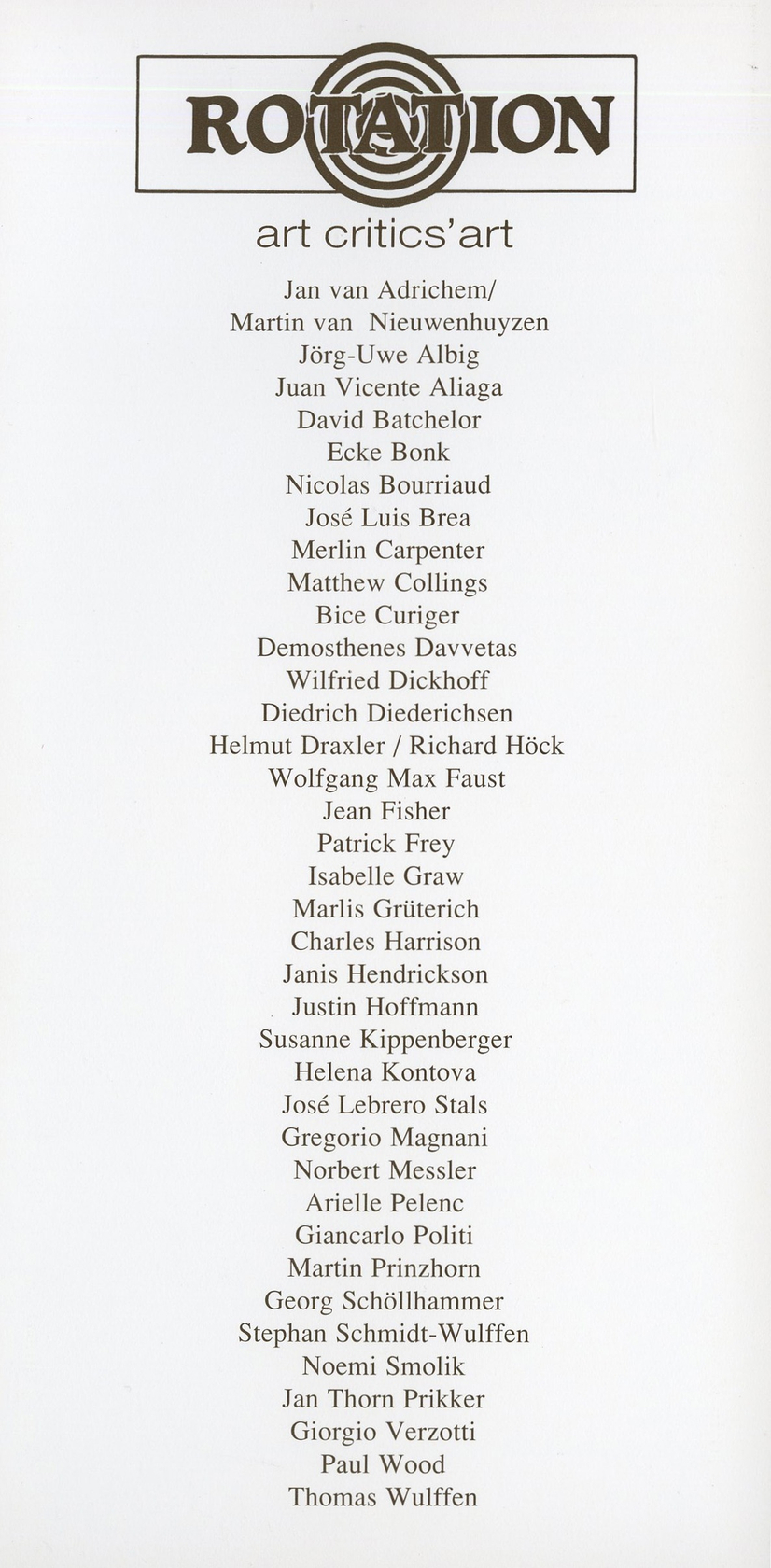 Original exhibition invitation (recto)