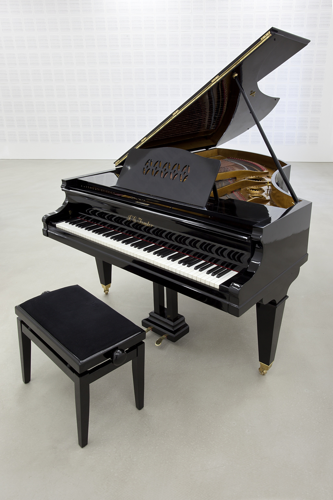 The New Empirical (840hz), 2013 Modified grand piano (Irmler, Leipzig 1893), custom-made tuning fork The grand piano is manipulated to...