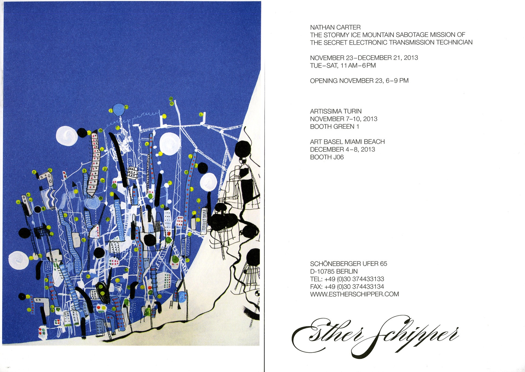 Original exhibition invitation (recto / verso)