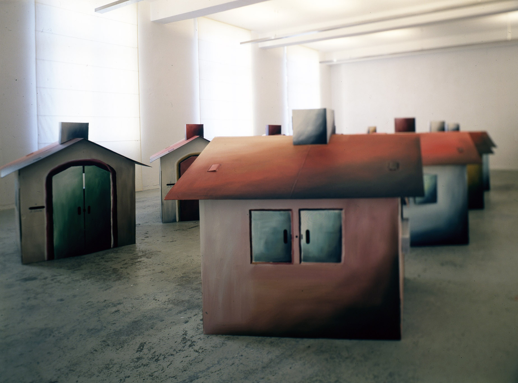 Andreas Schulze, Häuser, 1989 (detail). Exhibition view: Häuser, Esther Schipper, Cologne, 1989. Photo © Michael Trier