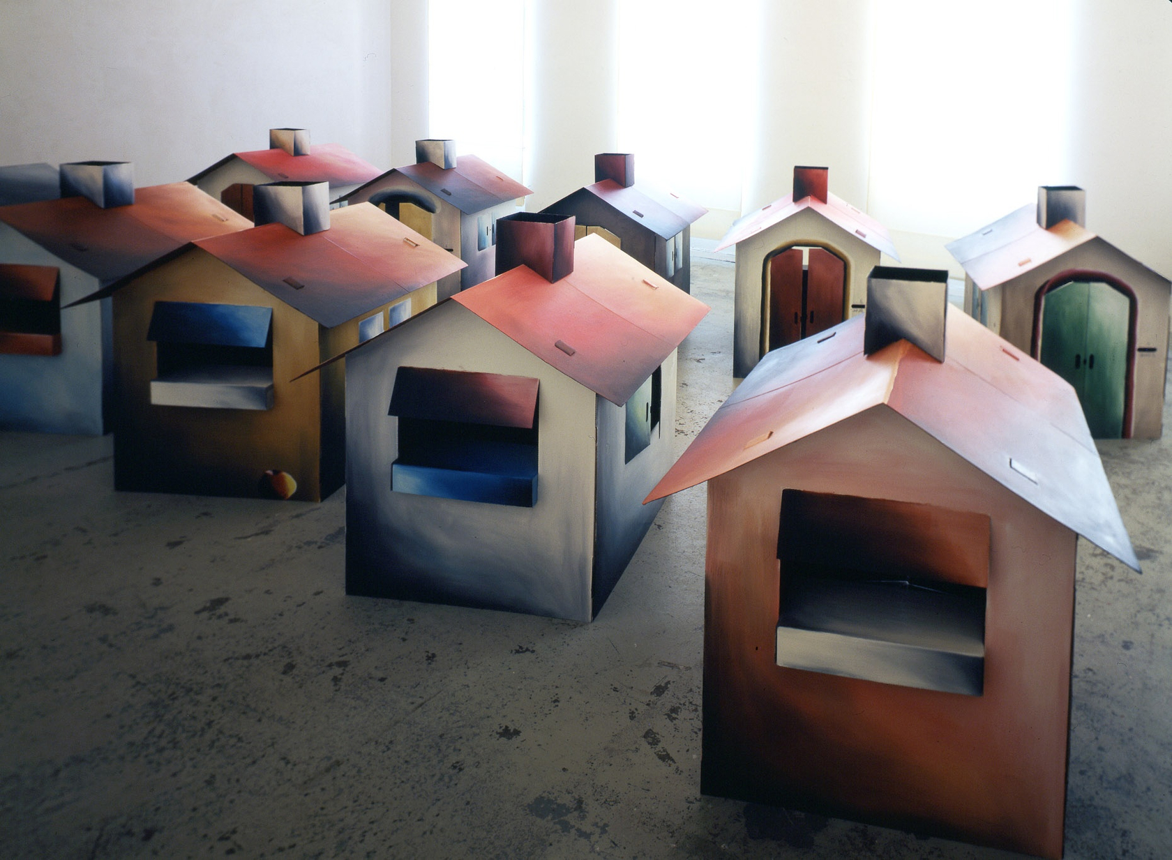 Andreas Schulze, Häuser, 1989 (detail). Exhibition view: Häuser, Esther Schipper, Cologne, 1989. Photo © Michael Trier