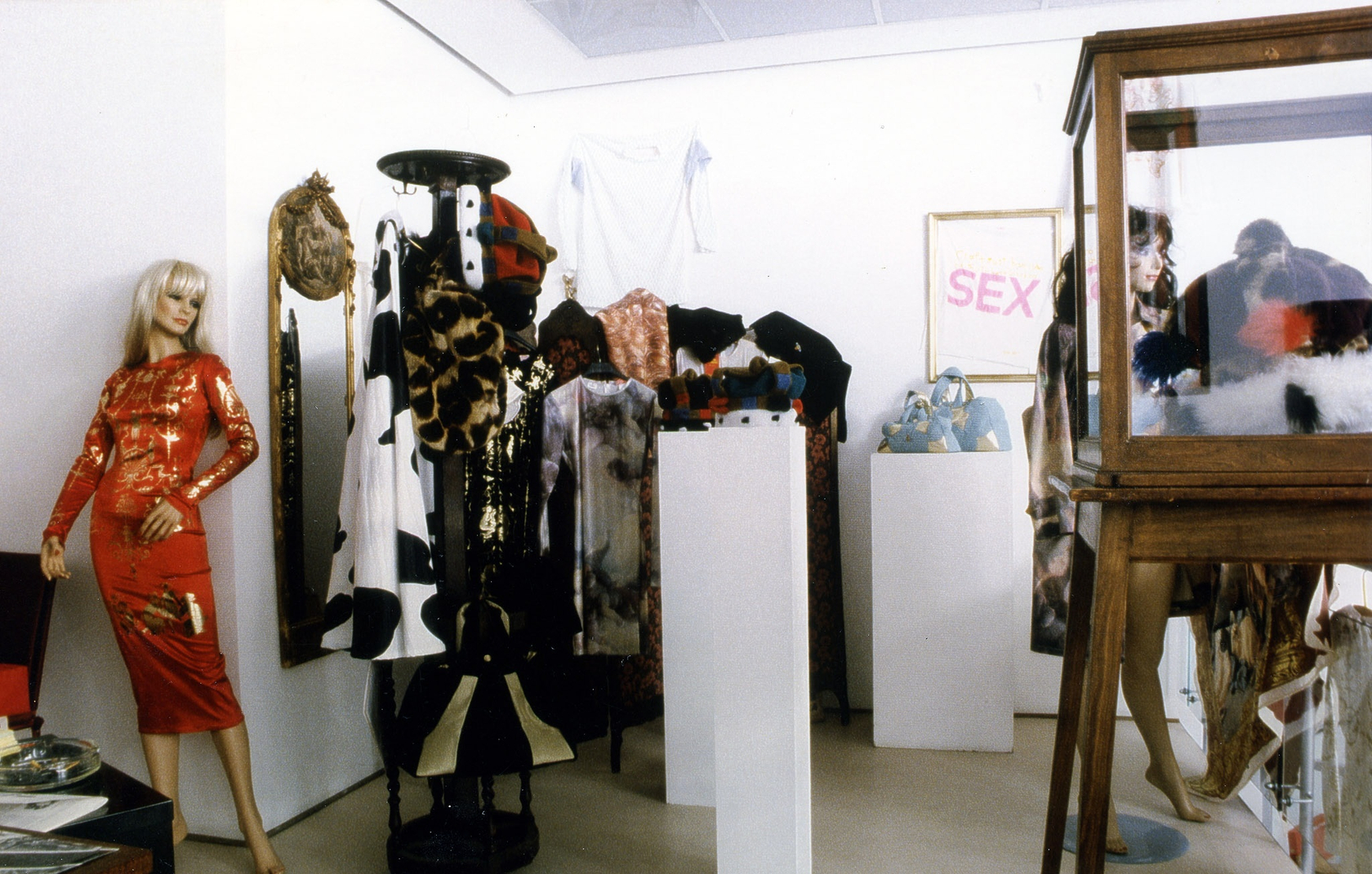 Exhibition view: Vivienne Westwood at Buchholz + Schipper, Cologne, 1991. Photo © Lothar Schnepf