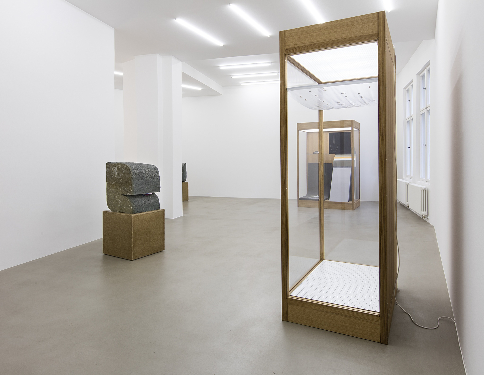 I collate, I convey, I comply (02), 2015 (left) I collate, I convey, I comply (01), 2015 (detail; back left)...