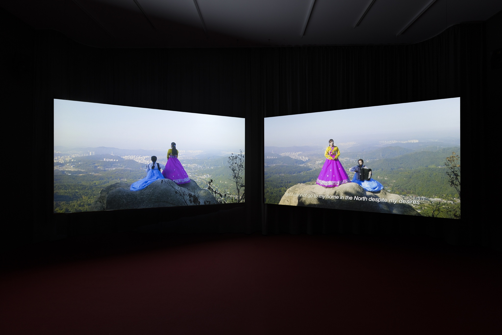 IM Heung-soon Bukhansan/Bukhangang, 2015-2016 HD, 2-channel video, 5.1 Ch sound, duration 26:37 min. A haunting work about the division of...