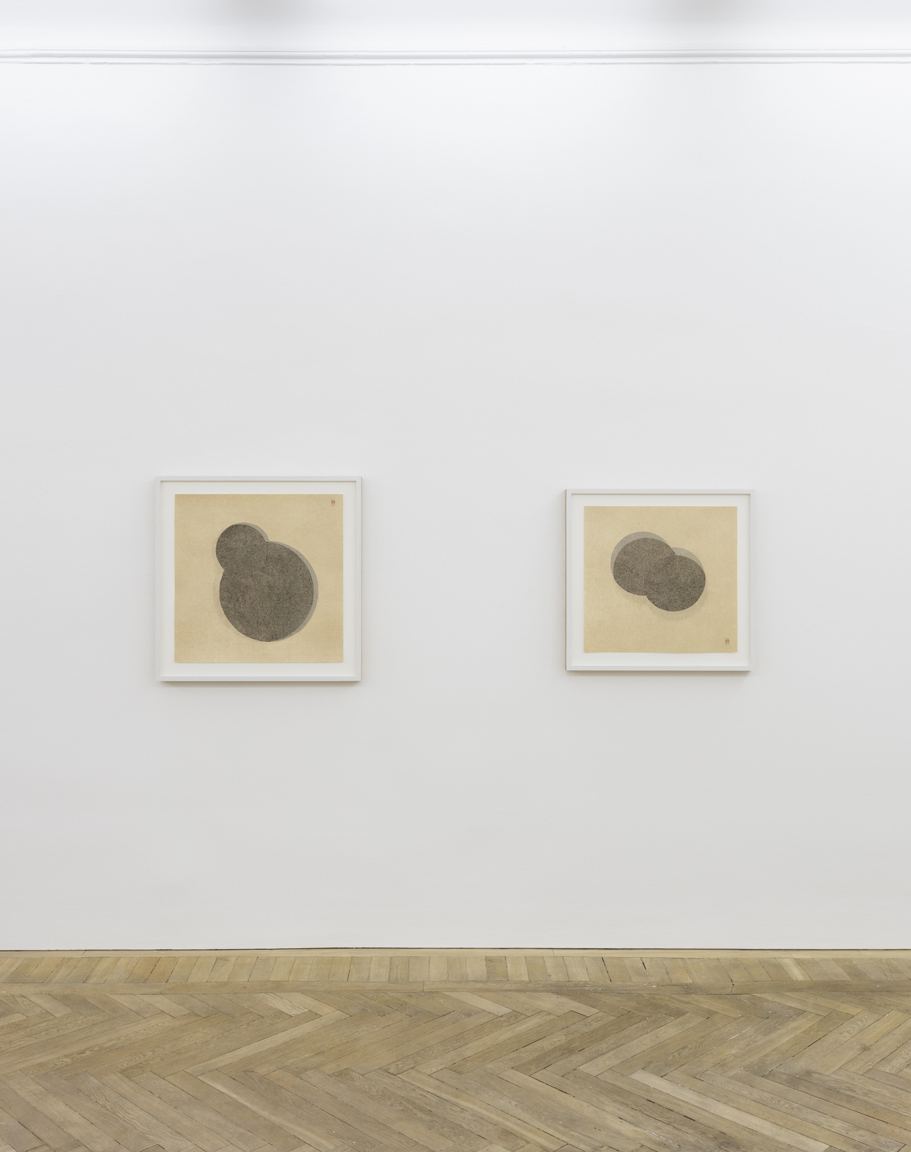 Minjung Kim Phasing, 2016, 70 x 70 cm Phasing, 2016, 61 x 64 cm Both works: Mixed media on mulberry...