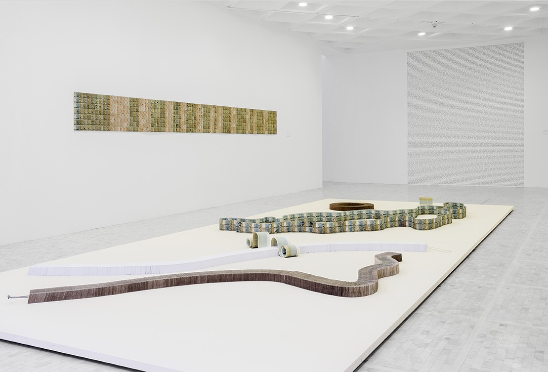 Exhibition view: Jac Leirner, Jac Leirner: Funciones de una variable, Museo Tamayo, Mexico City, 2014 Photo © Museo Tamayo, Mexico...