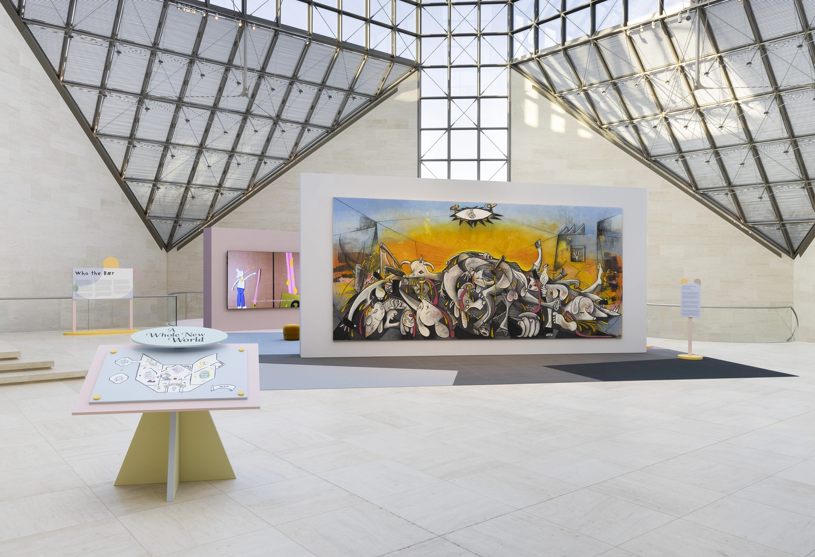 Exhibition view: Simon Fujiwara: A Whole New World, Mudam Luxembourg – Musée d’Art Moderne Grand-Duc Jean. Photo: Andrea Rossetti ©...