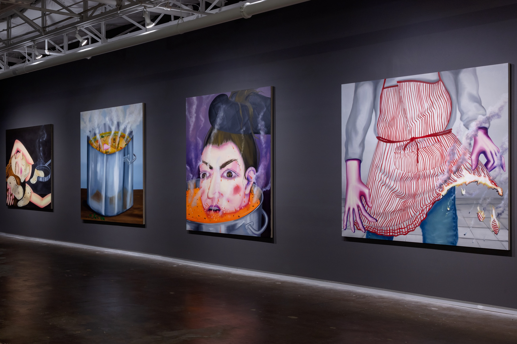 Exhibition view: who's afraid of cartoony figuration?, Dallas Contemporary, 2024. Photo © Kevin Todora