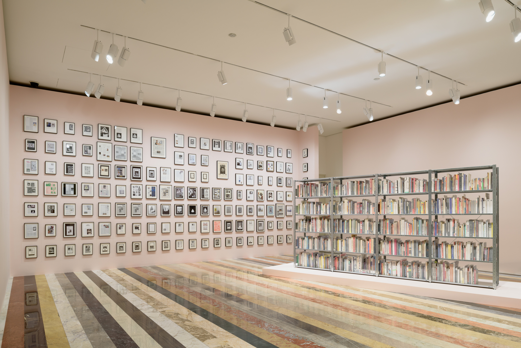 Installation view Saâdane Afif: The Fountain Archives, Museo Jumex, 2019. Photo © Moritz Bernoully