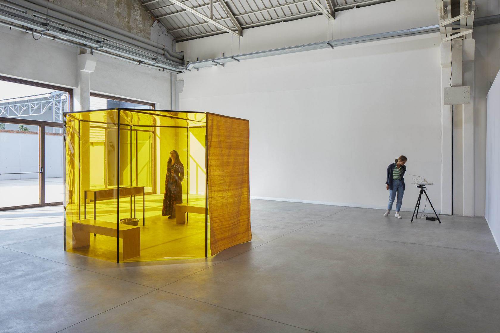 Exhibition view: Daniel Steegmann Mangrané: A Leaf-Shaped Animal Draws The Hand, Pirelli HangarBicocca, Milan, 2019. Photo © Agostino Osio