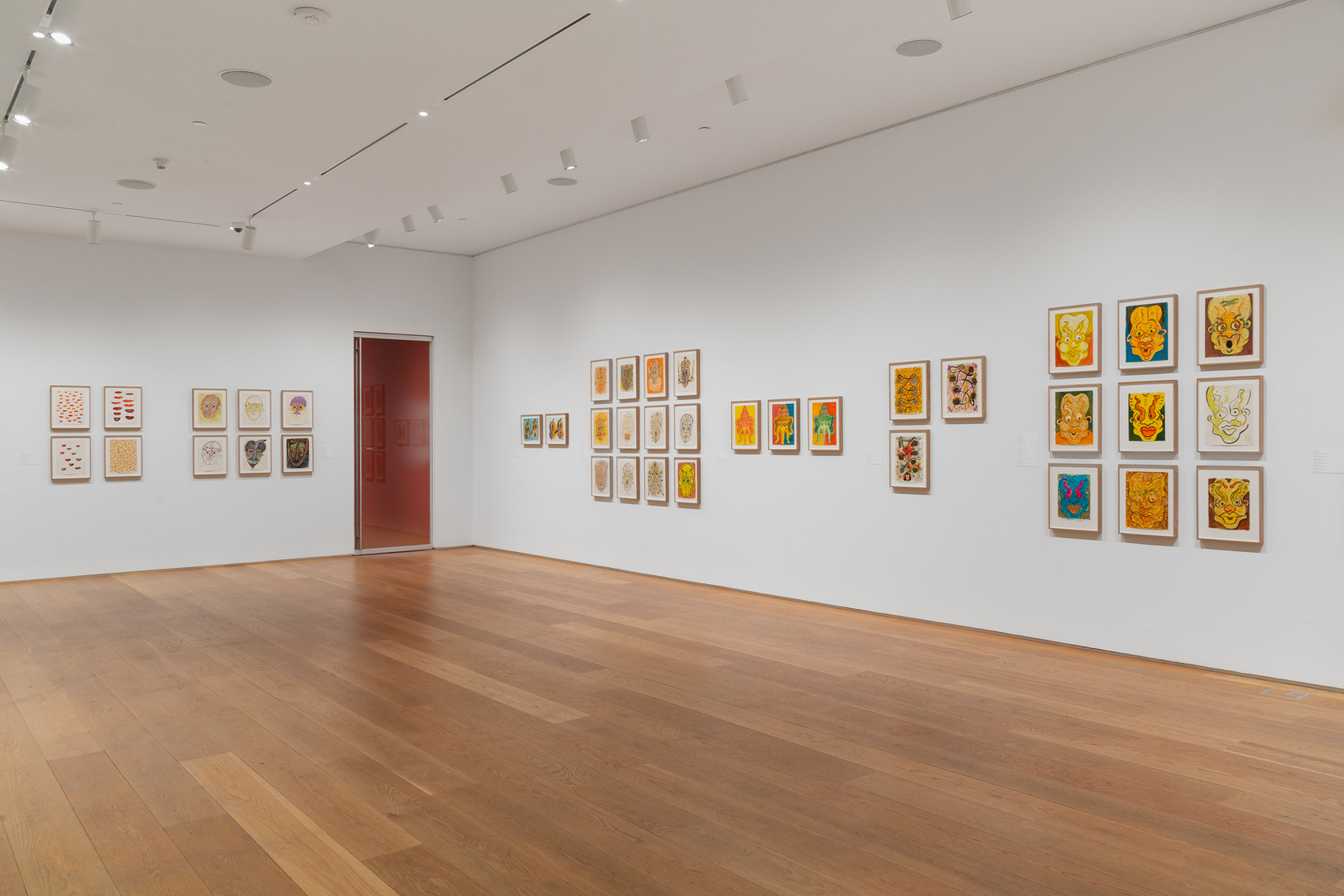 Exhibition view: Ecce Homo: The Drawings of General Idea, The Drawing Center, New York, 2022. Photo &copy; Daniel Terna