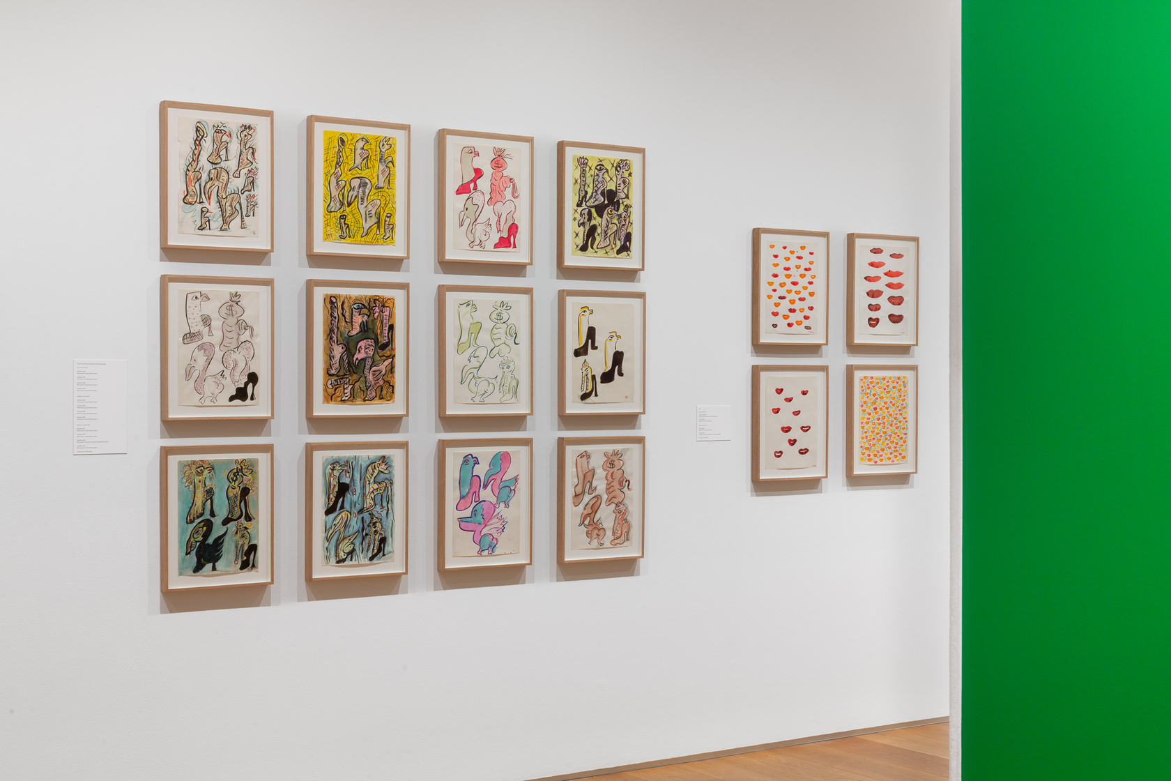 Exhibition view: Ecce Homo: The Drawings of General Idea, The Drawing Center, New York, 2022. Photo &copy; Daniel Terna