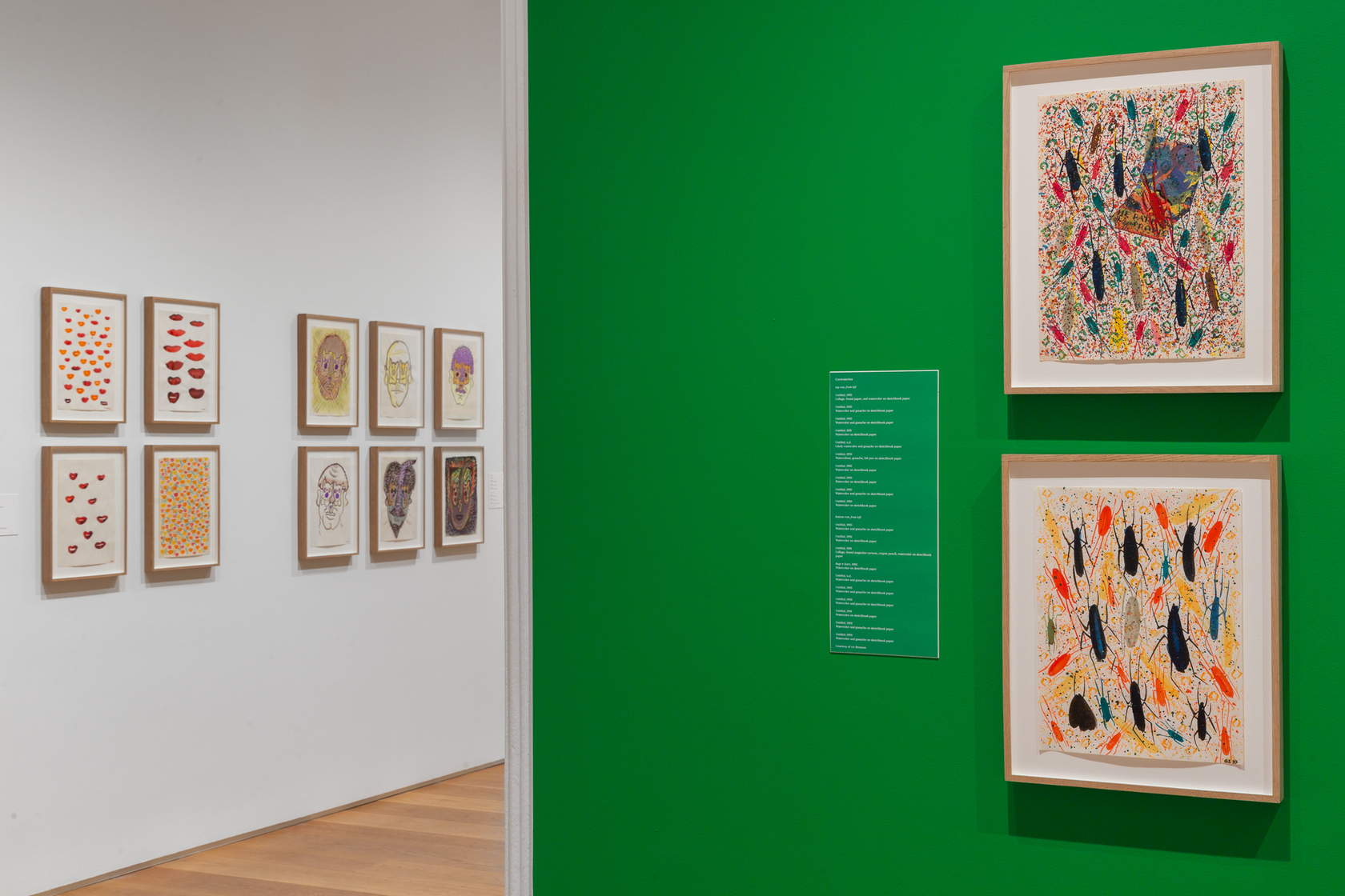 Exhibition view: Ecce Homo: The Drawings of General Idea, The Drawing Center, New York, 2022. Photo &copy; Daniel Terna