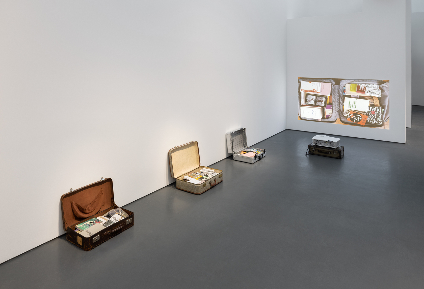 Exhibition view: Paul B. Preciado and Dominique Gonzalez-Foerster, Une Valise Transféministe, Esther Schipper, Berlin, 2022. © VG Bild-Kunst, Bonn 2022....