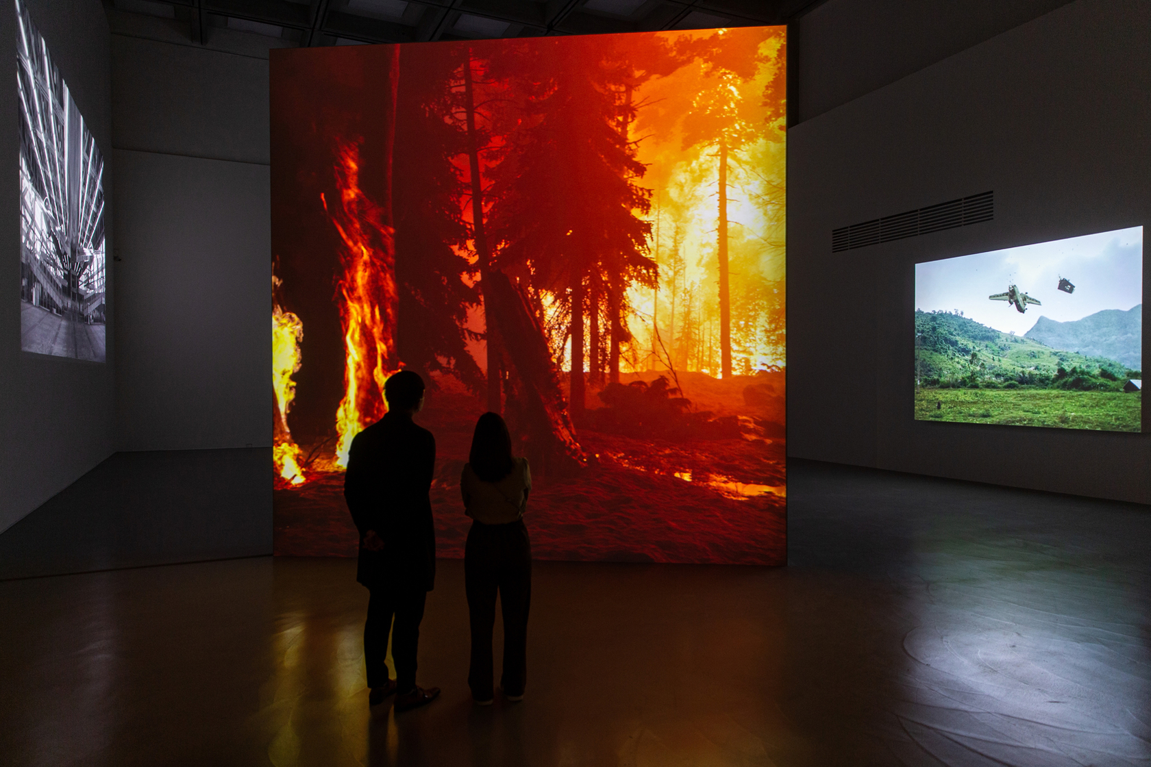 Exhibition view: David Claerbout, Meditation in Peace. Meditation in Pieces, Taipei Fine Arts Museum, Taipei, 2023. Courtesy the artist and...