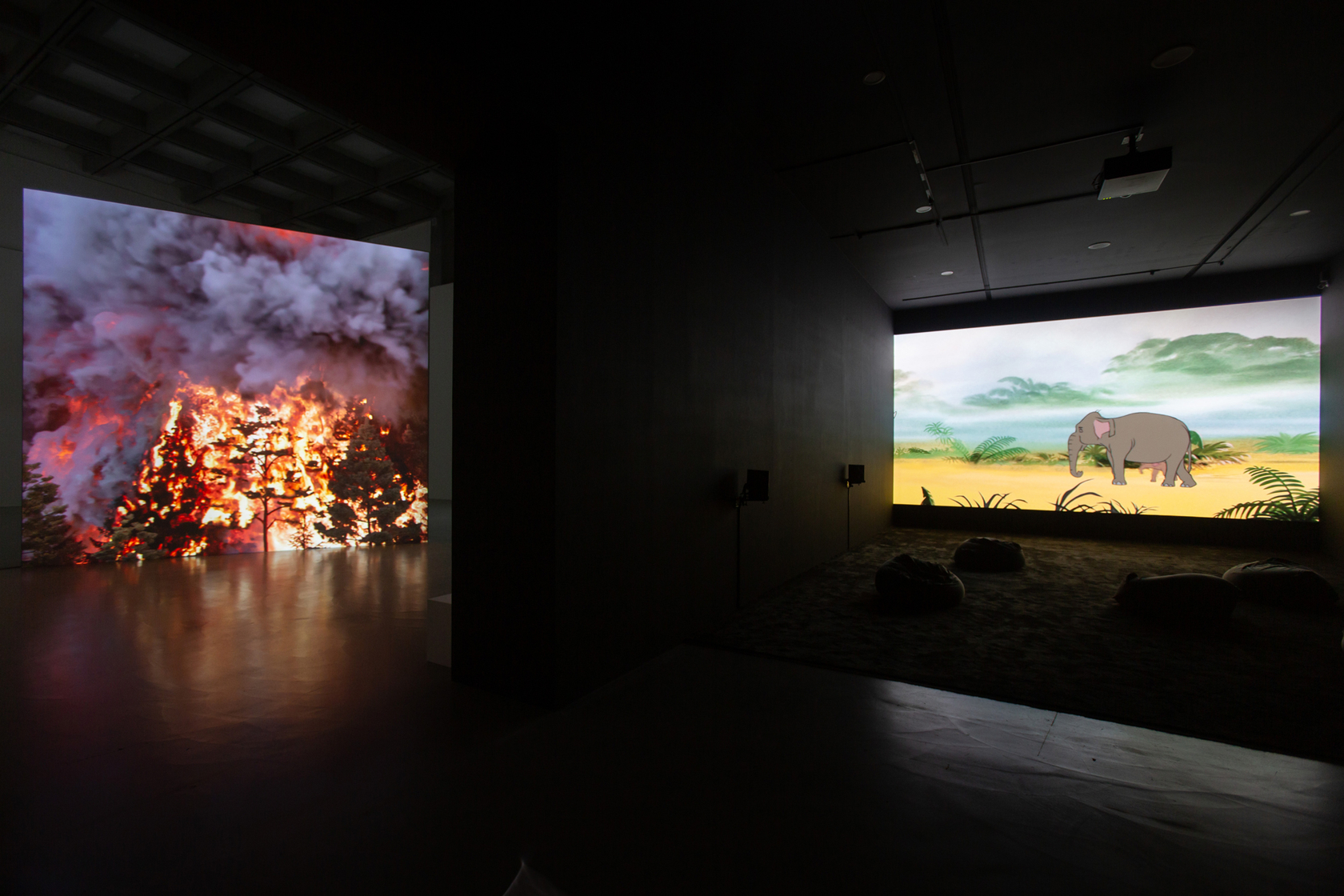 Exhibition view: David Claerbout, Meditation in Peace. Meditation in Pieces, Taipei Fine Arts Museum, Taipei, 2023. Courtesy the artist and...