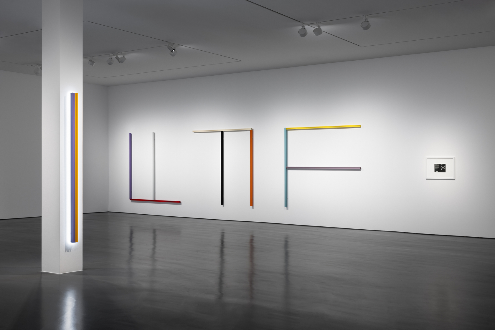 Exhibition view: Liam Gillick, Fact Structures Amount Structures Language Structures, Esther Schipper, Berlin, 2024. Photo © Andrea Rossetti