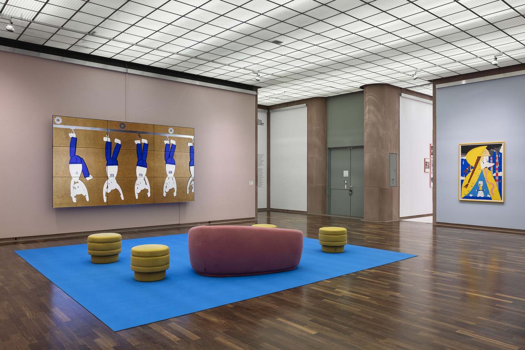 Exhibition view: Simon Fujiwara, Dreams of an Owl, Who the B&aelig;r and the Wounded Planet, Kunsthalle Bielefeld, 2024. Photo: &copy;...