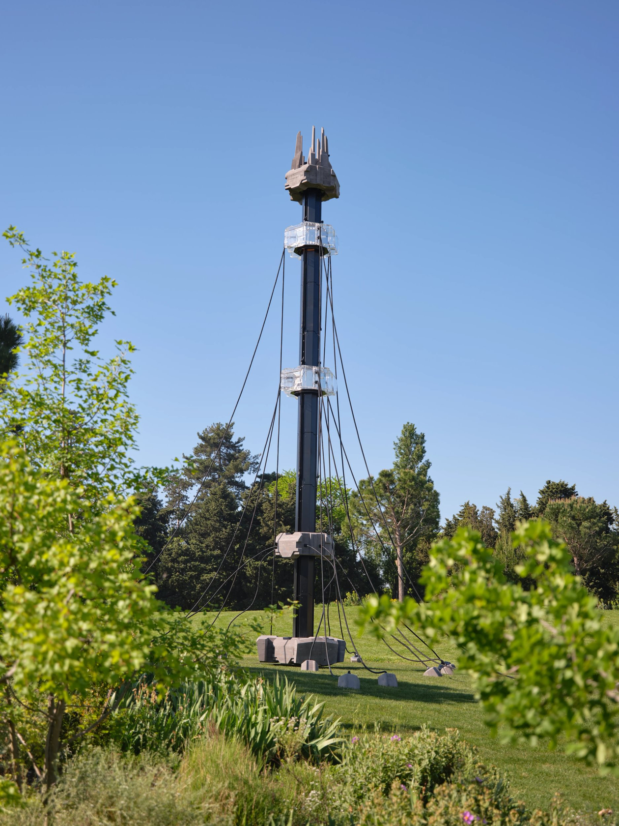Philippe Parreno, Membrane, 2024. Exhibition view: Dance with Daemons, 2025, Parc des Ateliers, LUMA Arles. Photo © Victor & Simon...
