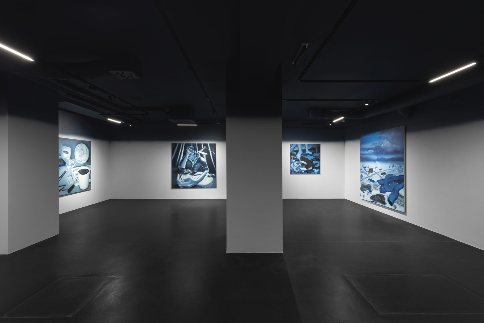 Exhibition view: A Dreamlike Pandemic: The Paintings of Karolina Jabłońska, Krupa Art Foundation, Wrocław, 2025. Photo &copy; Alicja Kielan /...