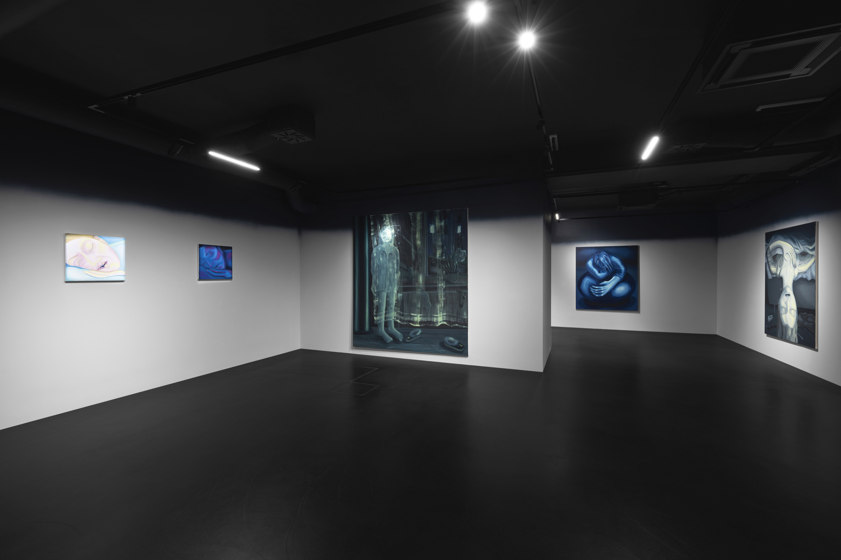 Exhibition view: A Dreamlike Pandemic: The Paintings of Karolina Jabłońska, Krupa Art Foundation, Wrocław, 2025. Photo &copy; Alicja Kielan /...