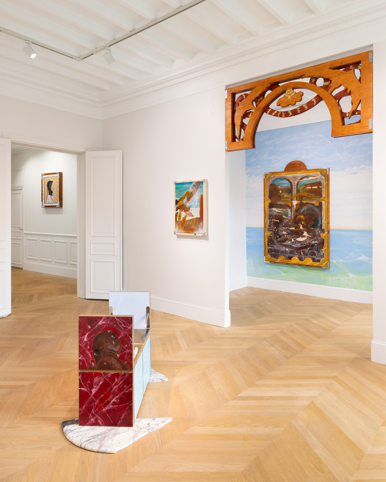 Exhibition view: Thomias Radin, Entre ciels et terres : contingences humaines, Esther Schipper, Paris, 2025. Photo © Andrea Rossetti