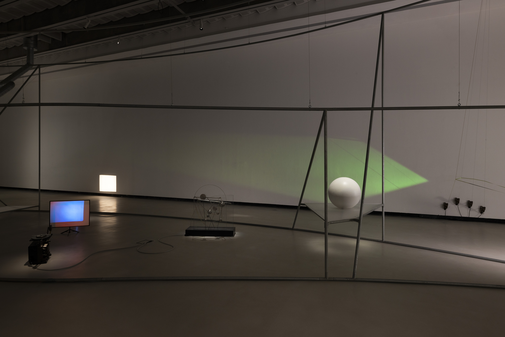 Exhibition view: Rosa Barba, Frame Time Open, MAXXI, Rome. Photo @ Andrea Rossetti