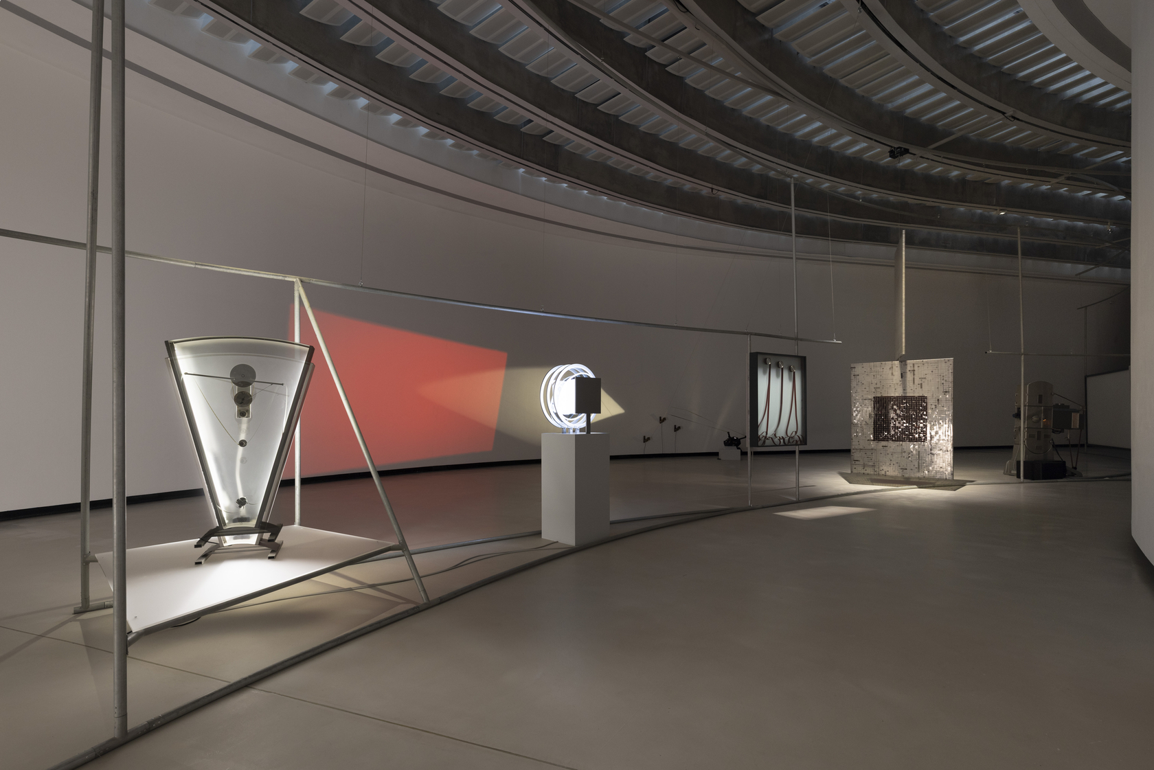 Exhibition view: Rosa Barba, Frame Time Open, MAXXI, Rome. Photo @ Andrea Rossetti