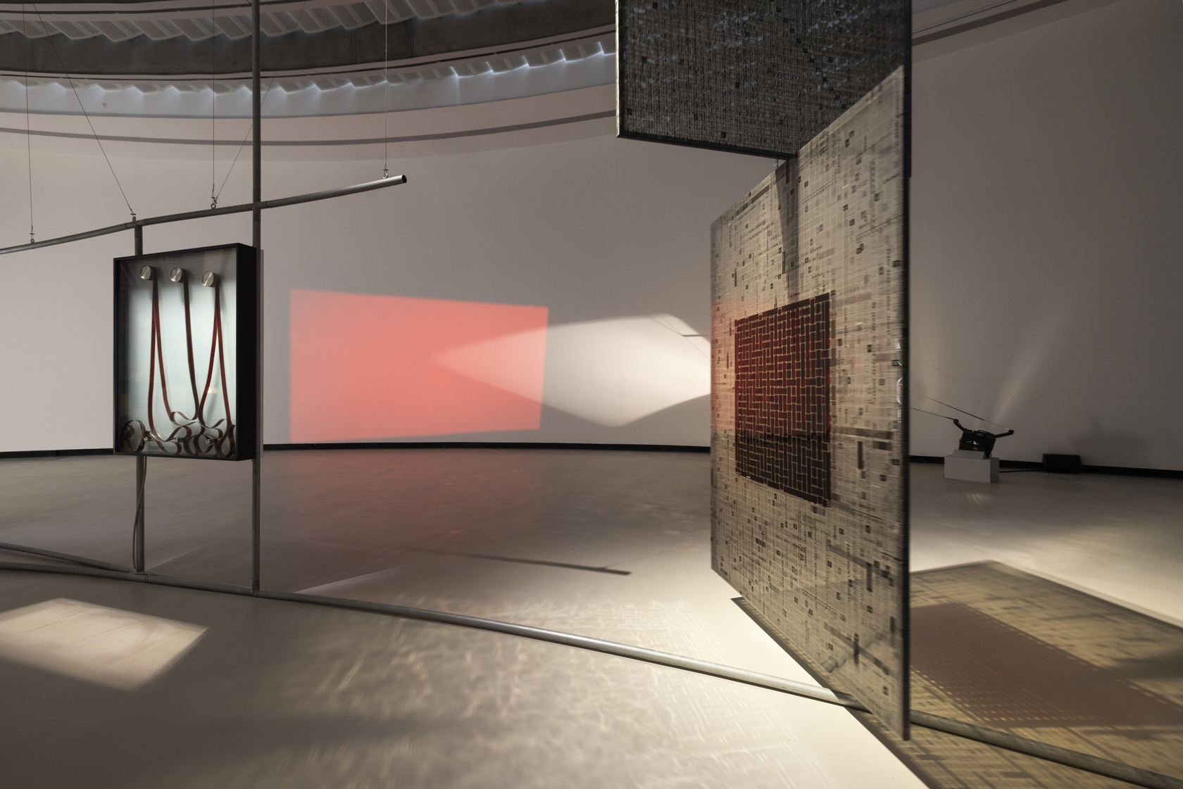 Exhibition view: Rosa Barba, Frame Time Open, MAXXI, Rome. Photo @ Andrea Rossetti