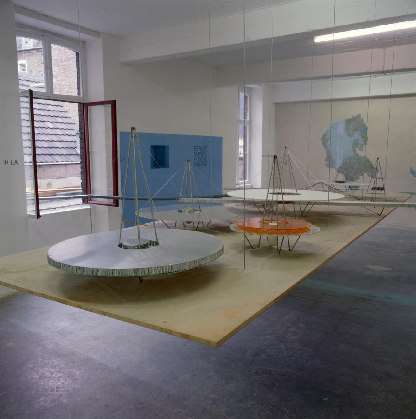 Exhibition view: City Bild, Esther Schipper, Cologne, 1990. Photo &copy; Lothar Schnepf