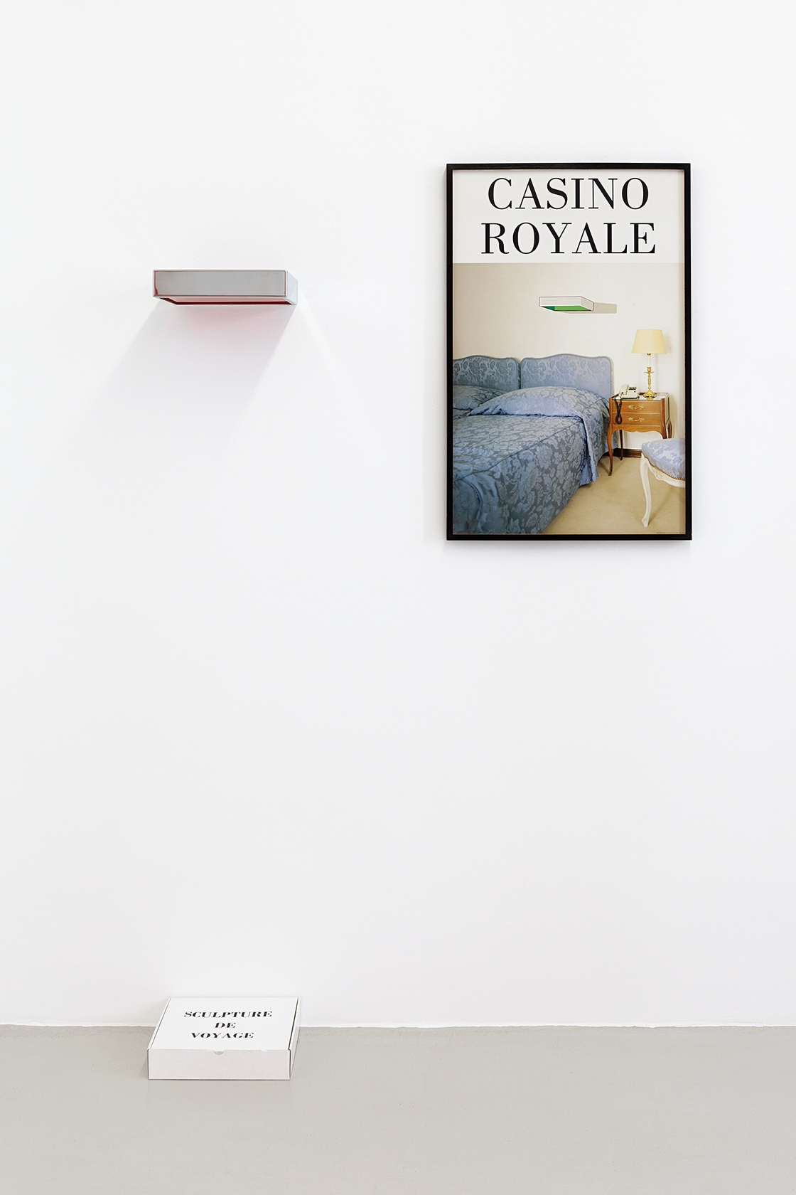 Rodney Graham Casino Royale (Sculpture de Voyage), 1990 Plexiglas and chromium plated steel mural display case, paperback book (Casino Royale),...