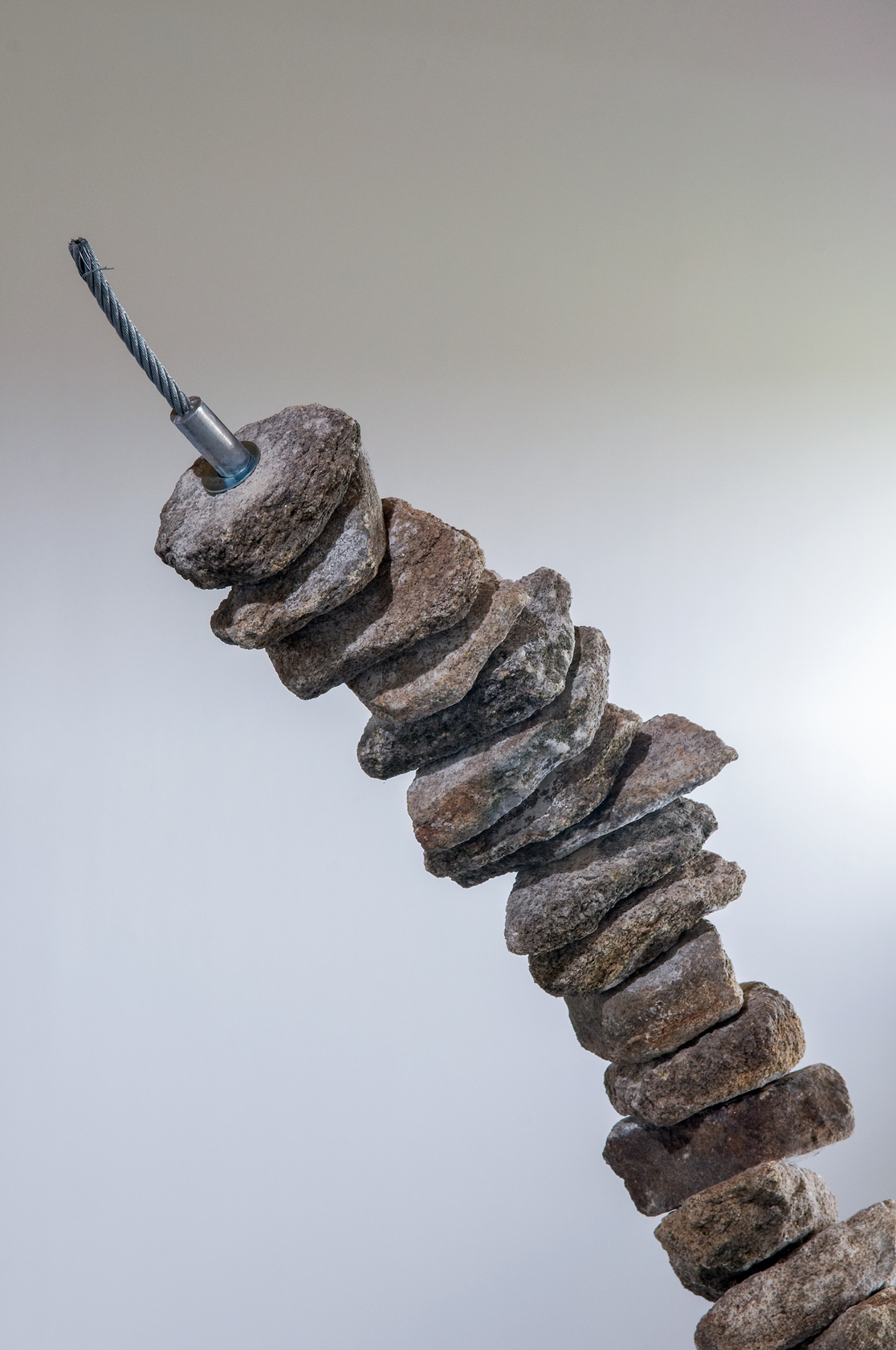 Pierres, [Stones], 2010 (detail) Granite, steel, concrete Dimensions variable Photo © Aurélien Mole