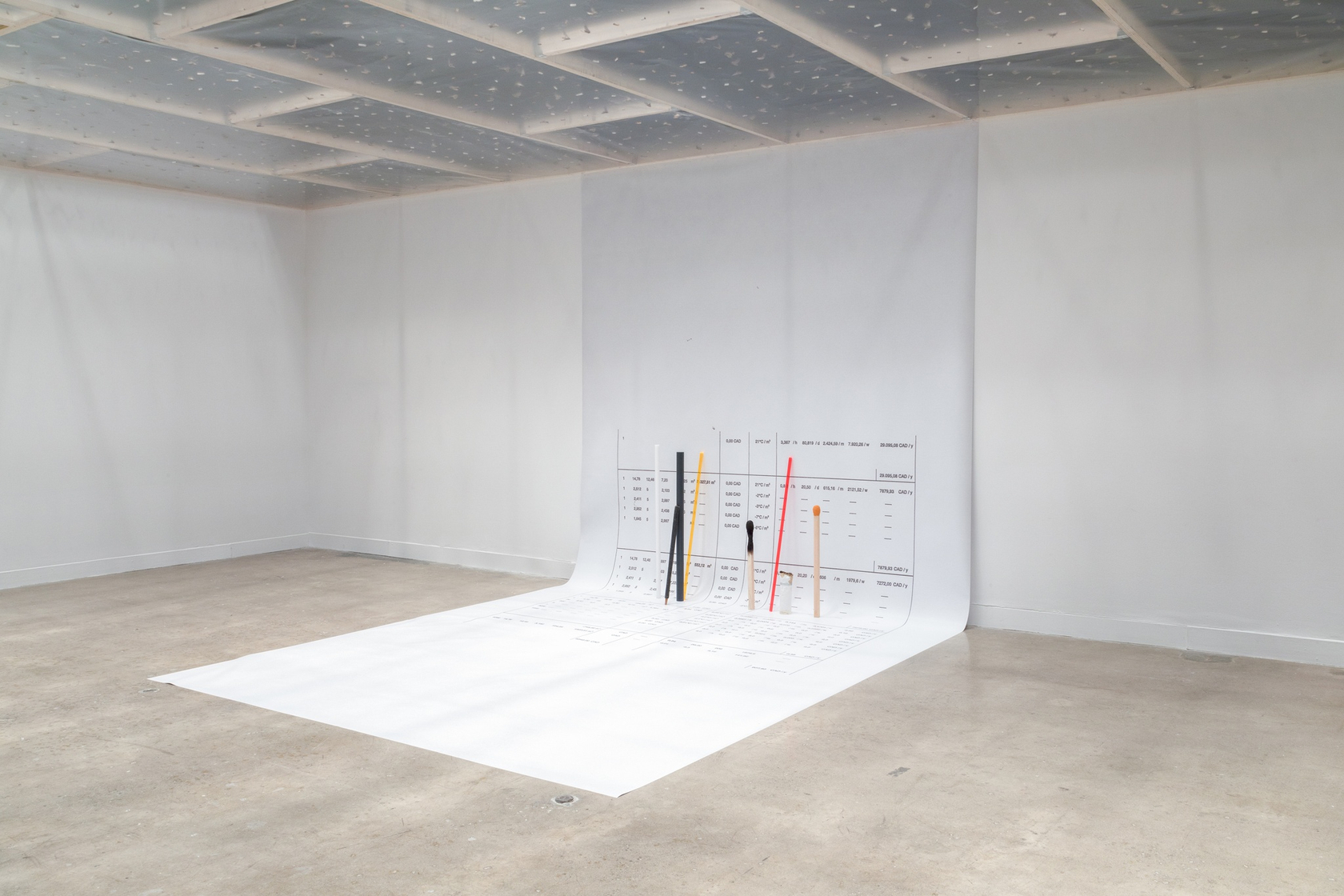 Exhibition view: spending static to save gas, Oakville Galleries, Ontario, 2018 Photo © Jimmy Limit