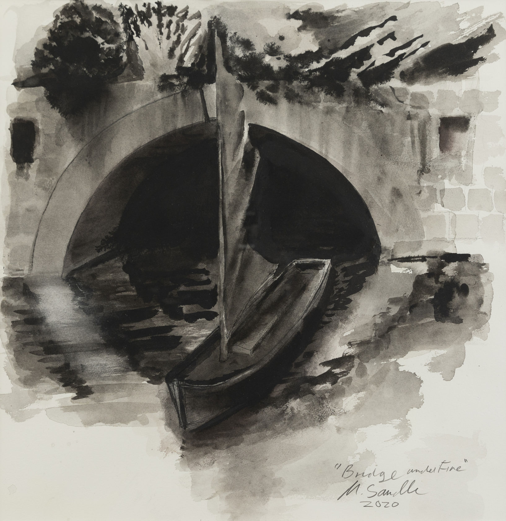 Michael Sandle Bridge Under Fire, 2020
