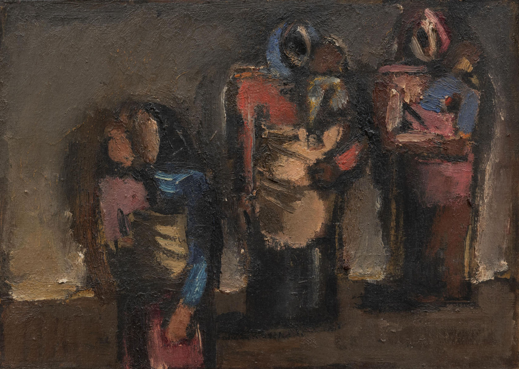 Josef Herman Scene in Cool Twilight, 1977