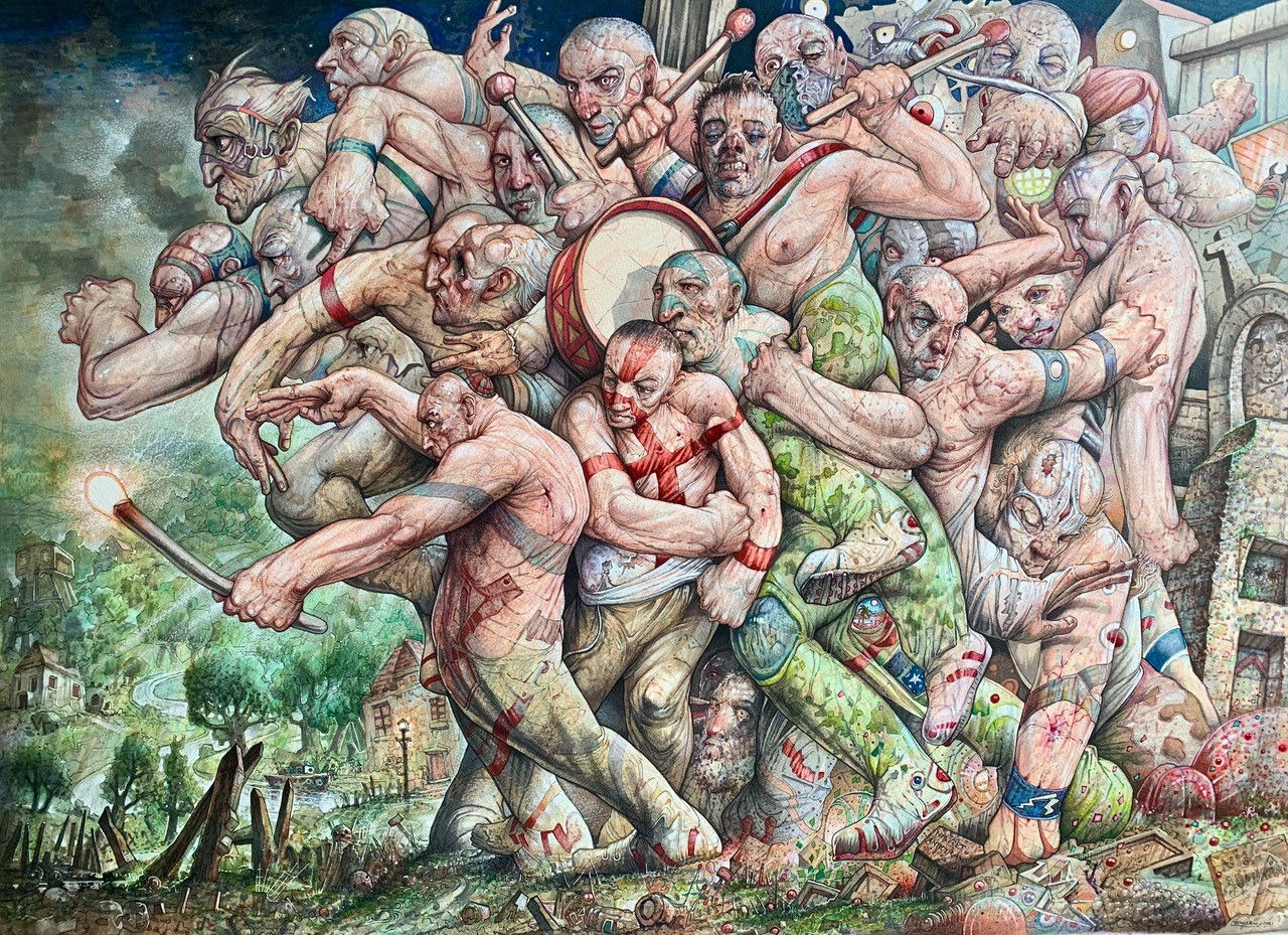 Peter Howson Saturnalia (Unrestrained Revelry), 2021