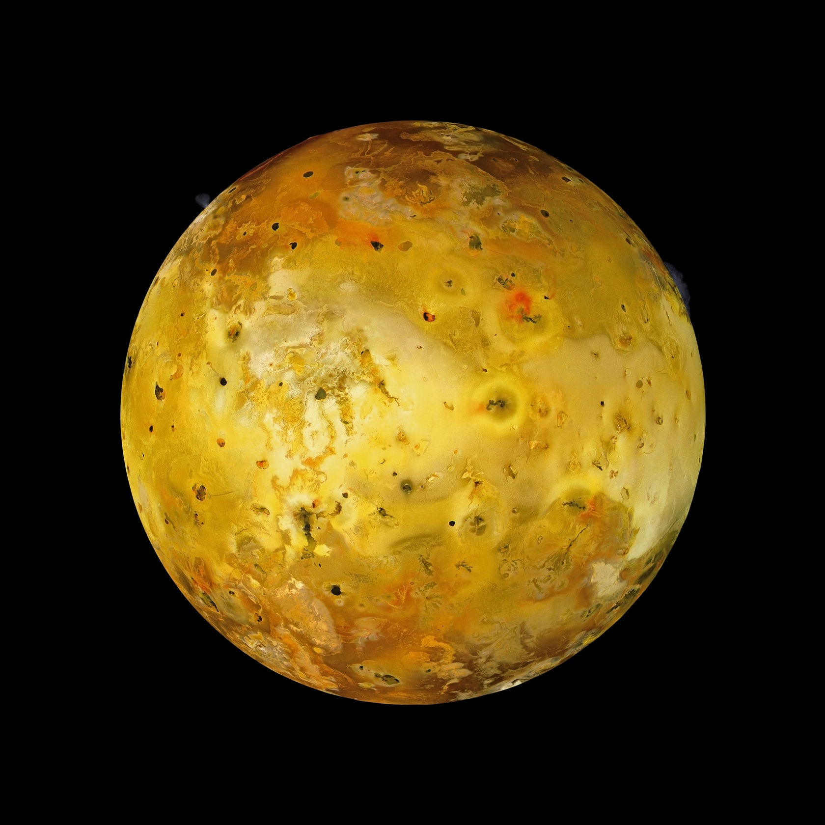 Michael Benson, Volcanic Io with Two Eruptions Visible, Galileo, July 3, 1999, 2010