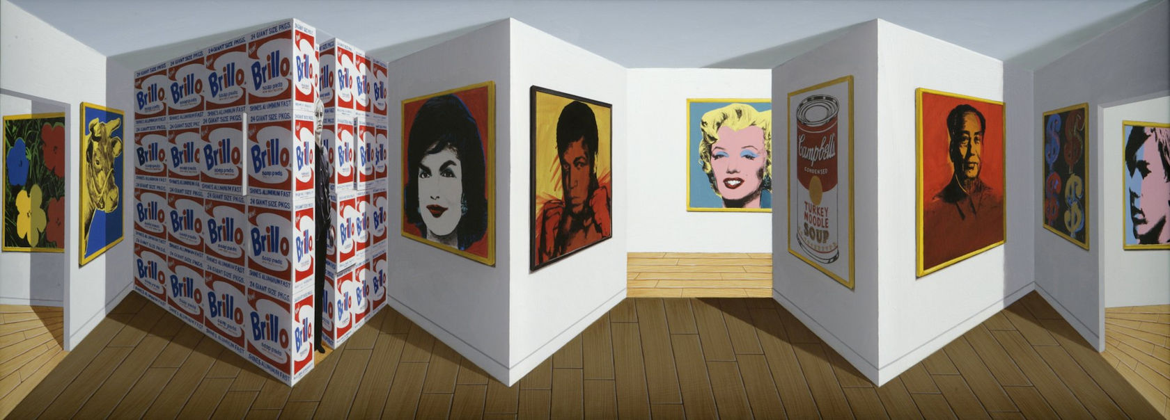 Patrick Hughes A Glimpse of Andy, 2009